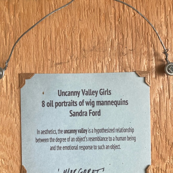 4 Original 8x8 oil paintings of wig mannequins - Picture 6 of 6